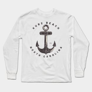 Kure Beach, NC Summertime Vacationing Big Anchor Long Sleeve T-Shirt